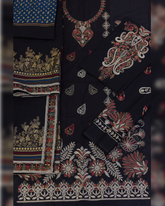 3-PC Unstitched Briza Lawn Aari work | 04
